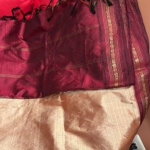 2 pc Kancheevaram Silk Sari with blouse